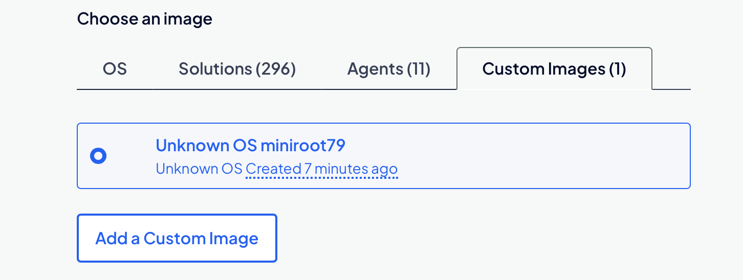 Upload custom image on DigitalOcean